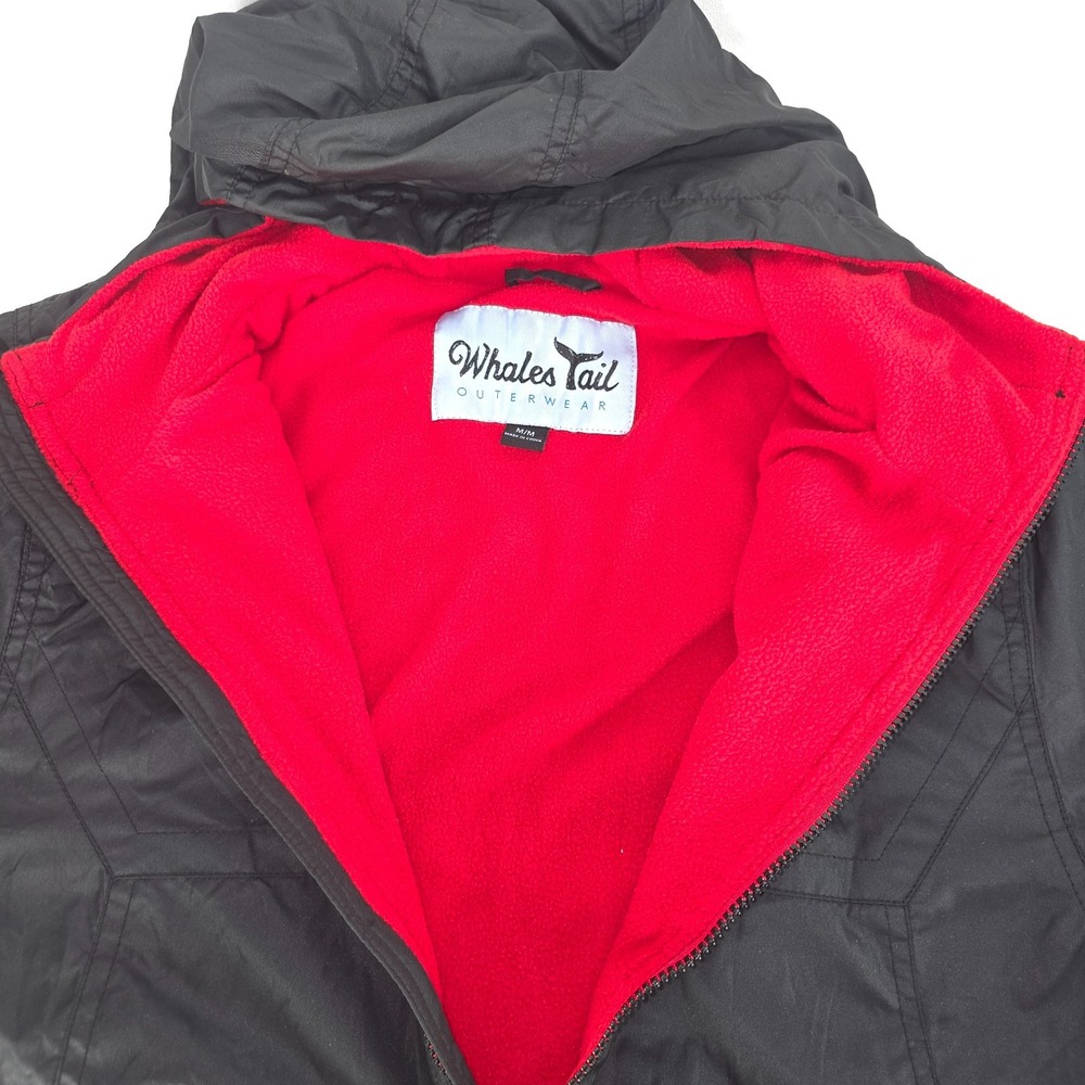 Whales Tail Hooded Winter Coat Boys Medium Gorpcore Outdoor Cozycore Kidcore NEW - Picture 13 of 16